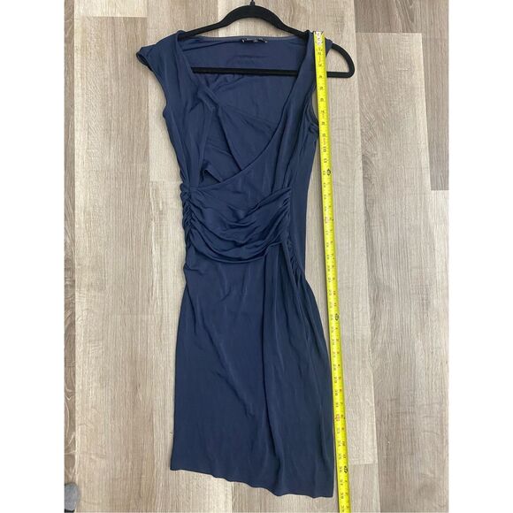 Patrizia Pepe *NAVY Wrap Asymmetrical Vintage Mini Dress, Size 1 / Small - Picture 6 of 9